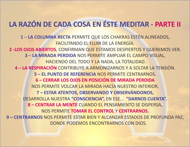 La razón de cada cosa en éste meditar -Parte II Abril 29 de 2011